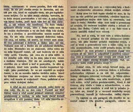 Strany 35 a 36 pôvodnej tlače Lúčenia